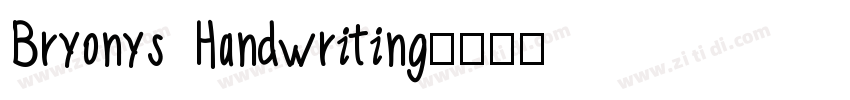 Bryonys Handwriting字体转换